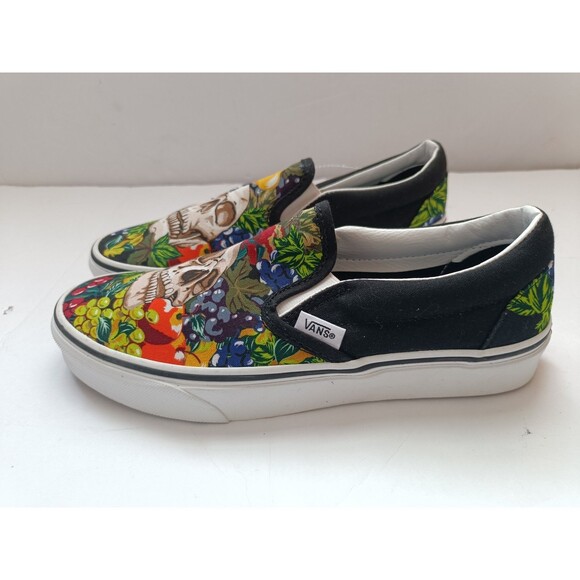 VANS Fruit Skull Classic Low Top Sneakers  WOMEN’S 7.5  Skate Shoes Slip On USA - Picture 6 of 10